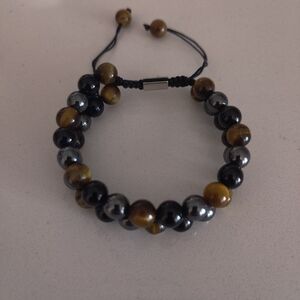 Black and Brown Beaded Bracelet